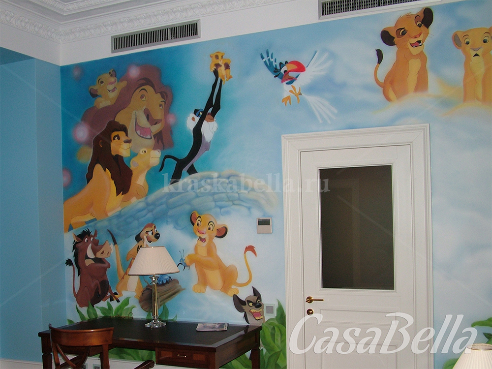 Роспись стен детской комнаты